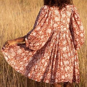 💋Sadio - NWT - Kaya Boho Mini Dress (Burnt Orange)